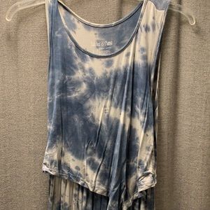 Latched mama boardwalk maxi in blue tie-dye.